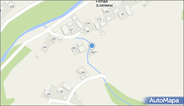 Łostówka, Łostówka, 175, mapa Łostówka