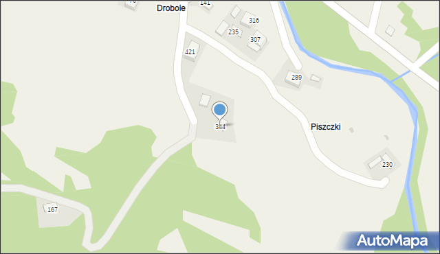 Łostówka, Łostówka, 344, mapa Łostówka