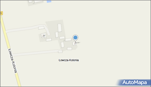 Łowcza-Kolonia, Łowcza-Kolonia, 27, mapa Łowcza-Kolonia