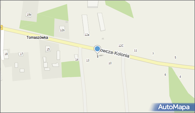 Łowcza-Kolonia, Łowcza-Kolonia, 8, mapa Łowcza-Kolonia