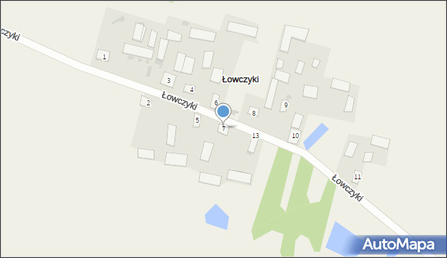 Łowczyki, Łowczyki, 7, mapa Łowczyki