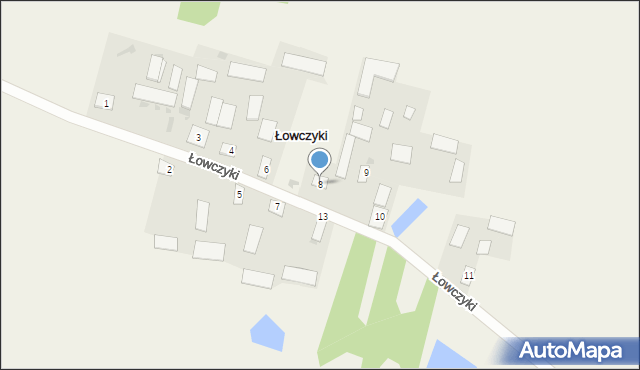 Łowczyki, Łowczyki, 8, mapa Łowczyki