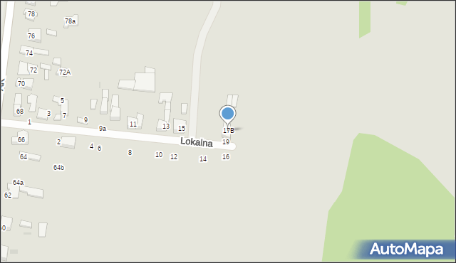 Łowicz, Lokalna, 17B, mapa Łowicza