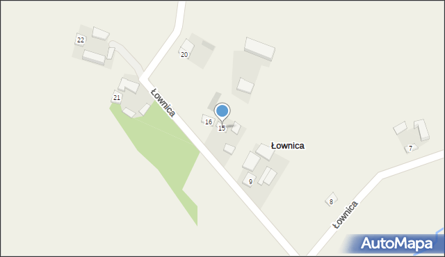 Łownica, Łownica, 15, mapa Łownica