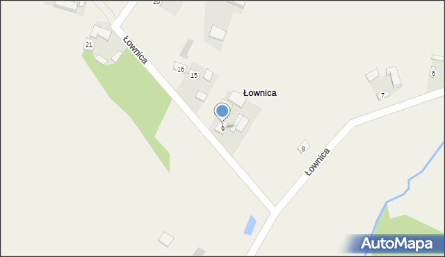 Łownica, Łownica, 9, mapa Łownica