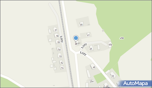 Łozy, Łozy, 48, mapa Łozy