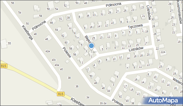 Lubartów, Lotników, 3, mapa Lubartów