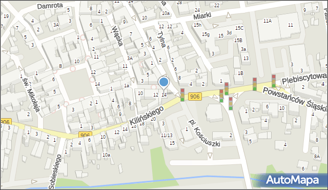 Lubliniec, Lompy Józefa, 14, mapa Lubliniec