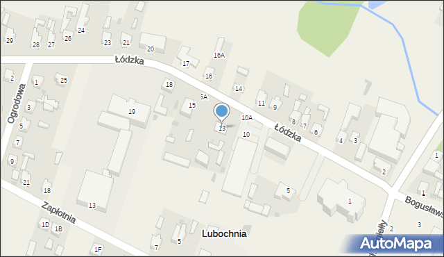 Lubochnia, Łódzka, 13, mapa Lubochnia