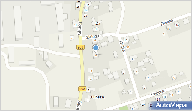 Lubsza, Lompy Józefa, 8, mapa Lubsza