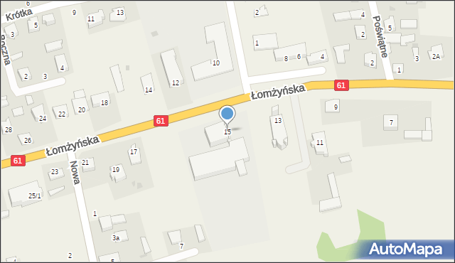 Miastkowo, Łomżyńska, 15, mapa Miastkowo