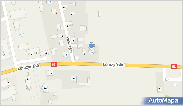 Miastkowo, Łomżyńska, 2A, mapa Miastkowo