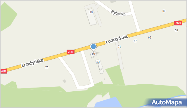 Miastkowo, Łomżyńska, 69, mapa Miastkowo