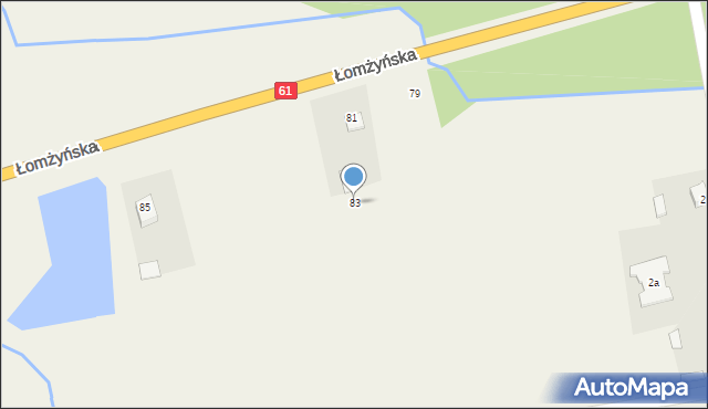 Miastkowo, Łomżyńska, 83, mapa Miastkowo