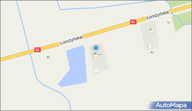 Miastkowo, Łomżyńska, 87, mapa Miastkowo