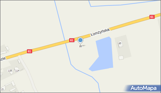 Miastkowo, Łomżyńska, 89, mapa Miastkowo