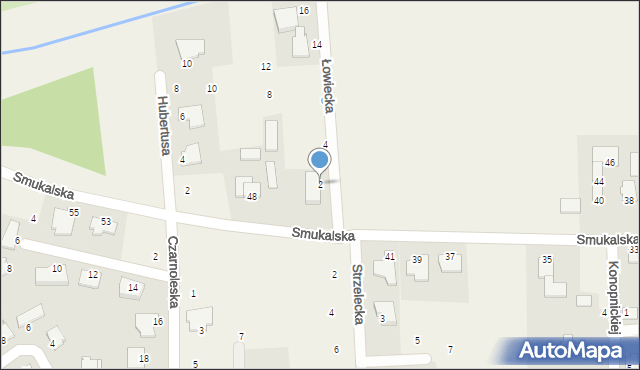 Niemcz, Łowiecka, 2, mapa Niemcz