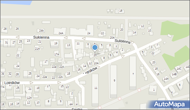 Nowy Dwór Mazowiecki, Lotników, 10, mapa Nowy Dwór Mazowiecki