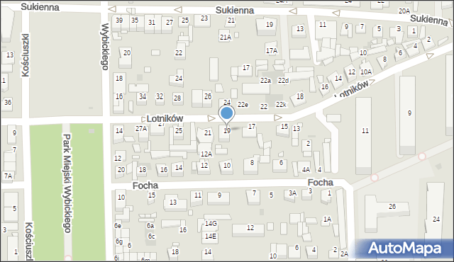 Nowy Dwór Mazowiecki, Lotników, 19, mapa Nowy Dwór Mazowiecki