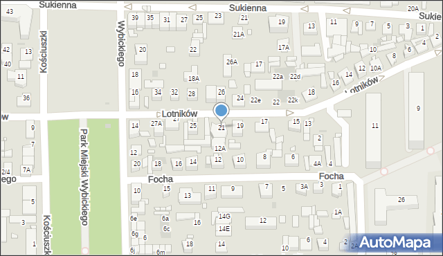 Nowy Dwór Mazowiecki, Lotników, 21, mapa Nowy Dwór Mazowiecki