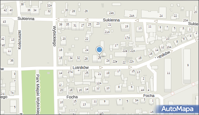 Nowy Dwór Mazowiecki, Lotników, 26, mapa Nowy Dwór Mazowiecki