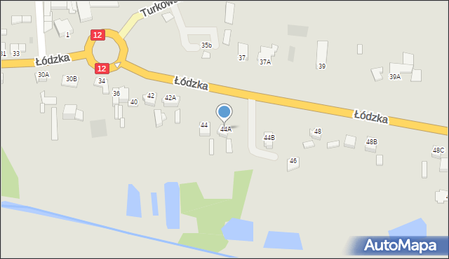 Opatówek, Łódzka, 44A, mapa Opatówek