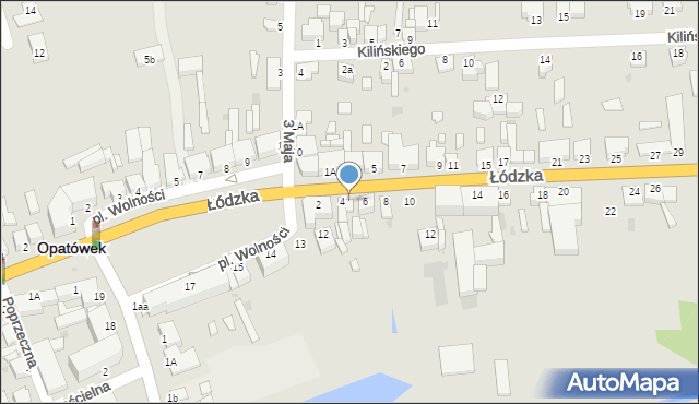 Opatówek, Łódzka, 4b, mapa Opatówek