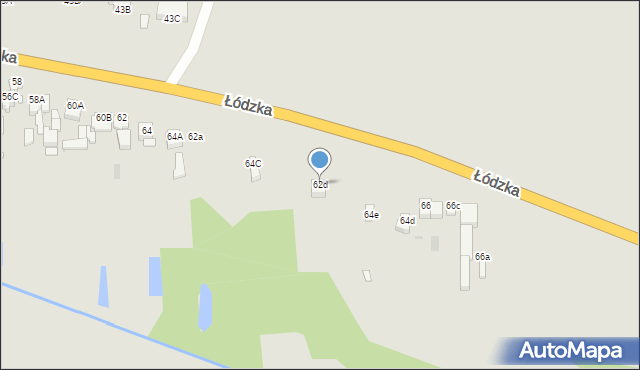 Opatówek, Łódzka, 62d, mapa Opatówek