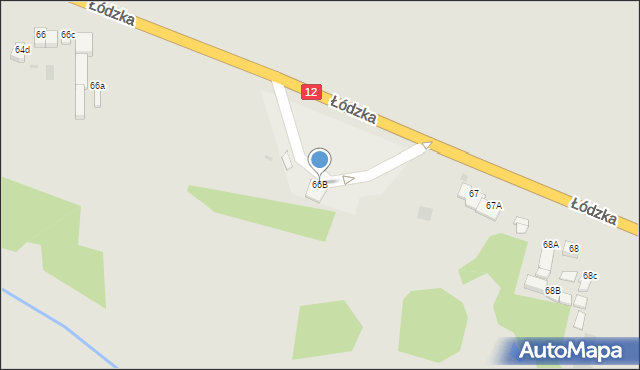 Opatówek, Łódzka, 66B, mapa Opatówek