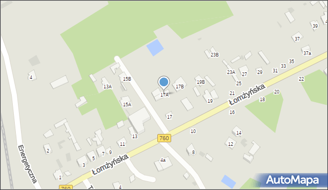 Ostrołęka, Łomżyńska, 17A, mapa Ostrołęka