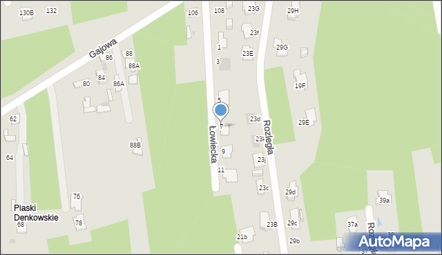 Ostrowiec Świętokrzyski, Łowiecka, 7, mapa Ostrowiec Świętokrzyski