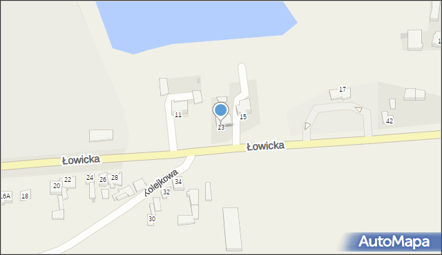 Piątek, Łowicka, 13, mapa Piątek