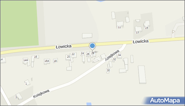 Piątek, Łowicka, 28, mapa Piątek