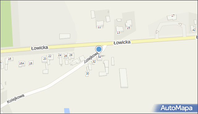 Piątek, Łowicka, 34, mapa Piątek