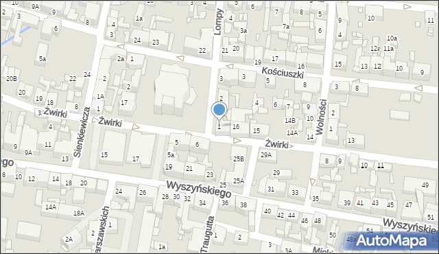 Piekary Śląskie, Lompy Józefa, 1, mapa Piekary Śląskie