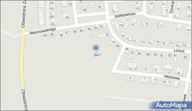 Piekary Śląskie, Lortza Jana, 88A, mapa Piekary Śląskie