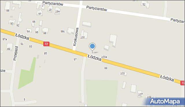 Poddębice, Łódzka, 100, mapa Poddębice