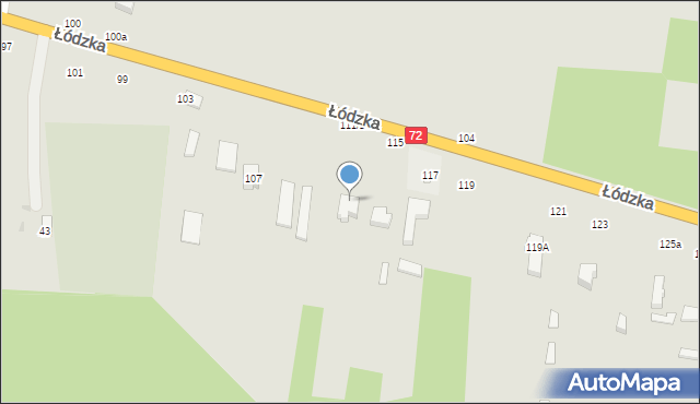 Poddębice, Łódzka, 111/113, mapa Poddębice