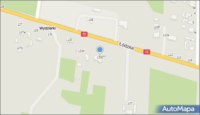 Poddębice, Łódzka, 133c, mapa Poddębice