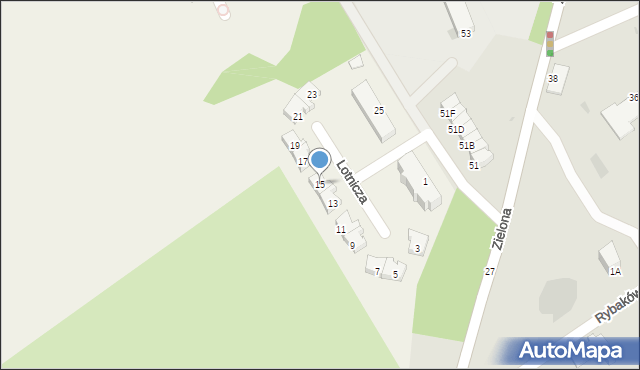 Pogórze, Lotnicza, 15, mapa Pogórze