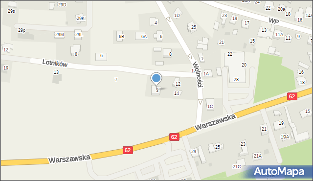 Pomiechówek, Lotników, 3, mapa Pomiechówek