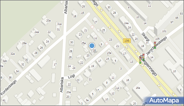 Poznań, Logi Adama, 18a, mapa Poznania