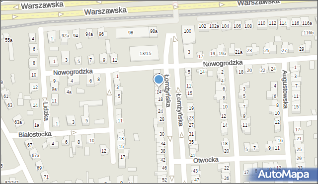 Poznań, Łomżyńska, 14, mapa Poznania