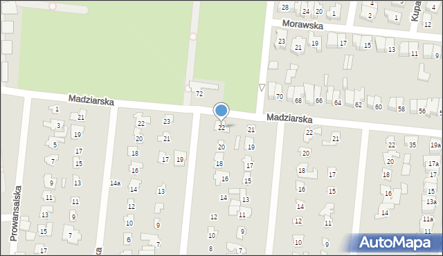 Poznań, Lotaryńska, 22, mapa Poznania