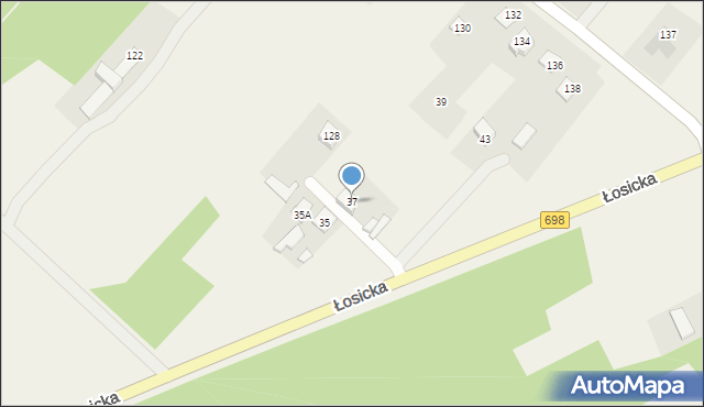 Pruszyn, Łosicka, 37, mapa Pruszyn