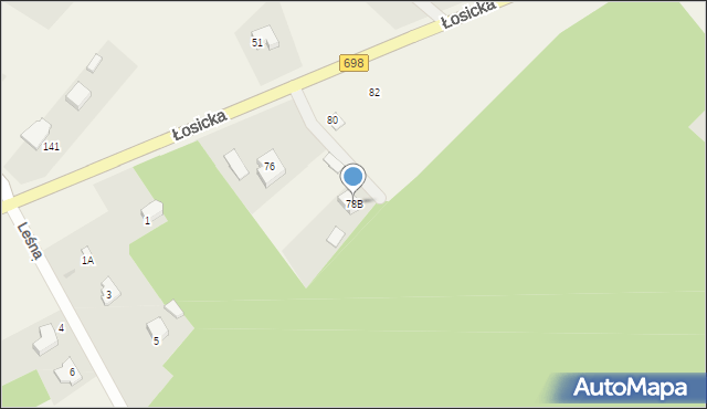 Pruszyn, Łosicka, 78B, mapa Pruszyn