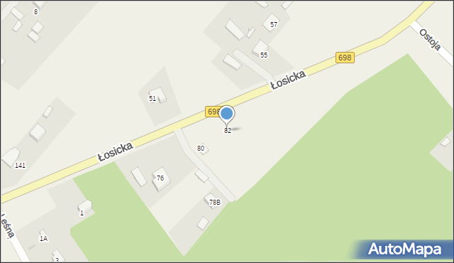 Pruszyn, Łosicka, 82, mapa Pruszyn