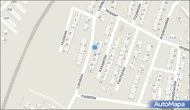 Radzionków, Lotników, 26, mapa Radzionków