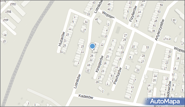 Radzionków, Lotników, 28, mapa Radzionków