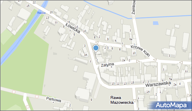 Rawa Mazowiecka, Łowicka, 4, mapa Rawa Mazowiecka